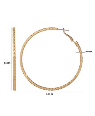 Jessica Simpson Omega -Tone Statement Hoop Earrings