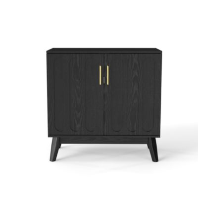 CASAINC Mid Century Modern Kitchen Cabinet with Adjustable Shelves & Solid Wood Legs