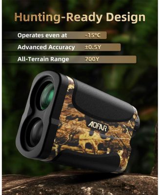 HX-700N Hunting Range Finder 700 Yards Waterproof Archery Rangefinder for Bow Hunting with Range and Speed Mode, Free Battery, Carrying Case