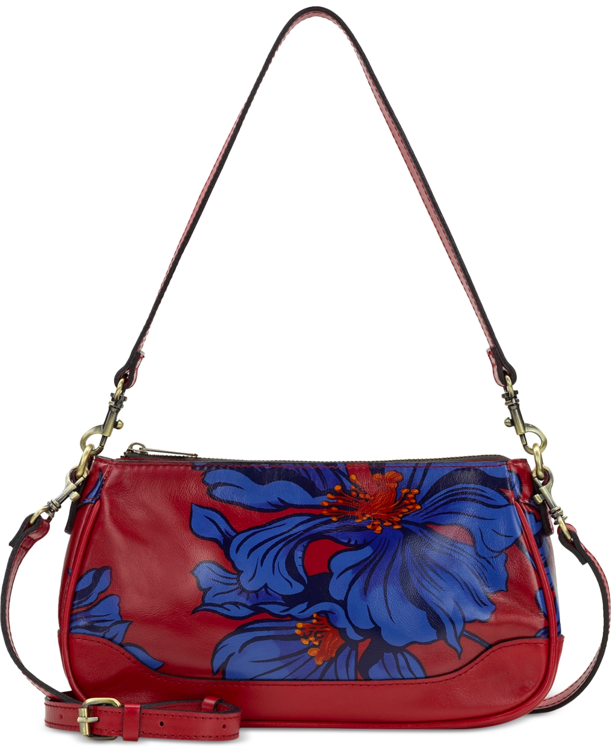 Nova Small Leather Crossbody Bag - Grecian Rose Print