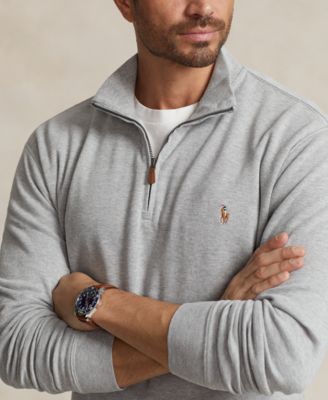 Men's Big & Tall Estate-Rib Quarter-Zip Pullover Sweater