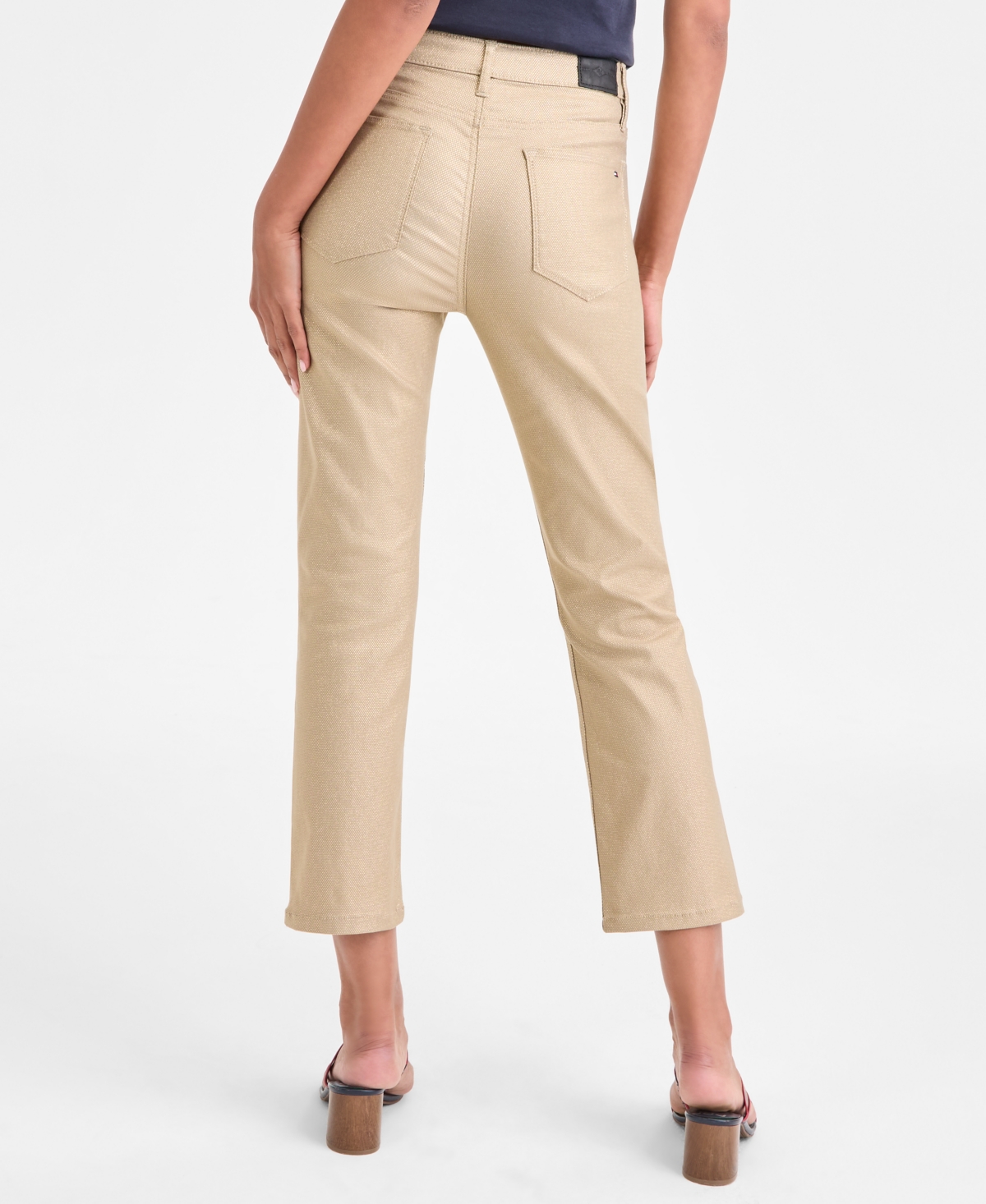 Tommy Hilfiger Women's Foiled Straight-leg Jeans In Neutral