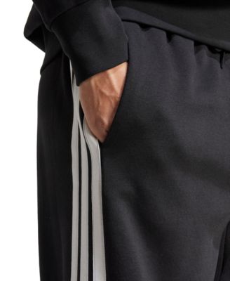 Men's Wide-Leg 3-Stripes Fleece Pants