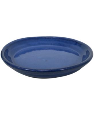 Outdoor/Indoor High-Fired Glazed UV- and Frost-Resistant Ceramic Flower Pot Planter Saucers - 2-Pack