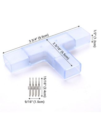 2 Pin Connectors Accessories T Shape w/ Pin 7x14mm RGB Neon Rope Light