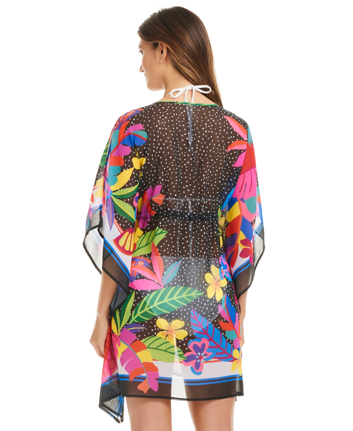 Bleu Rod Beattie Women's Extra Bold Sheer Caftan Cover-up In Black
