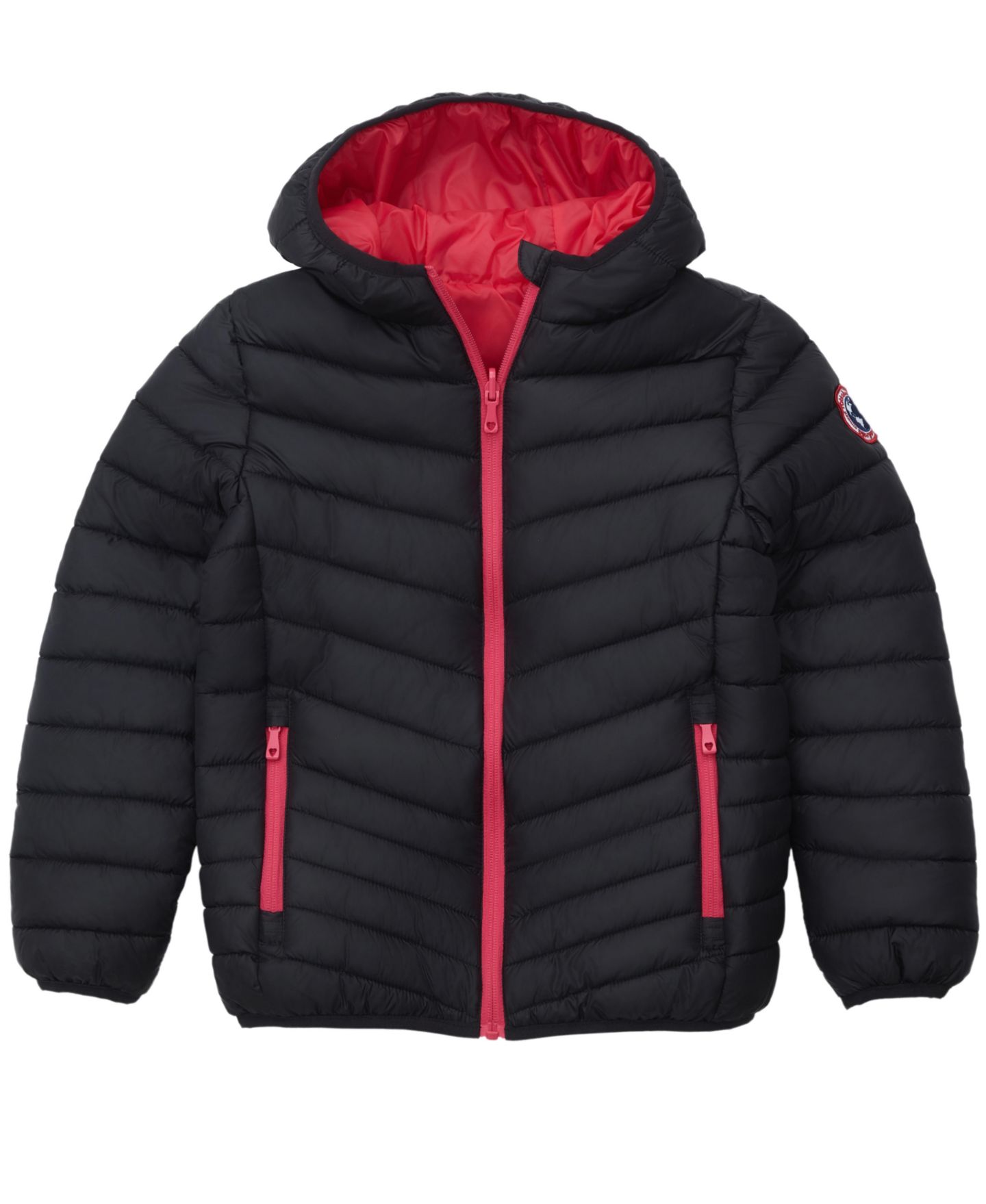 Куртка Rokka&Rolla Reversible Lightweight Puffer для девочек, цвет: Ежевичный — фото 7