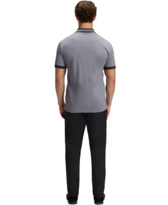 Men's Cotton-Piqu&eacute; Dot Print Polo Shirt