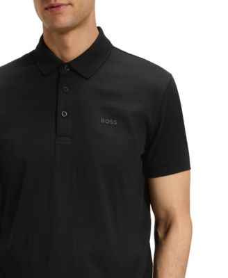 Men's Jacquard Body-Mapping Cotton Polo Shirt
