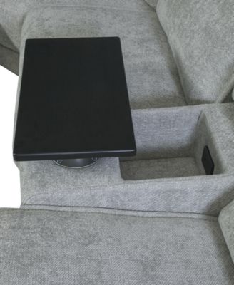 Ozryn 6-Pc. Fabric Sectional with Console and 3 Power Motion Chairs, Exclusively at Macy's