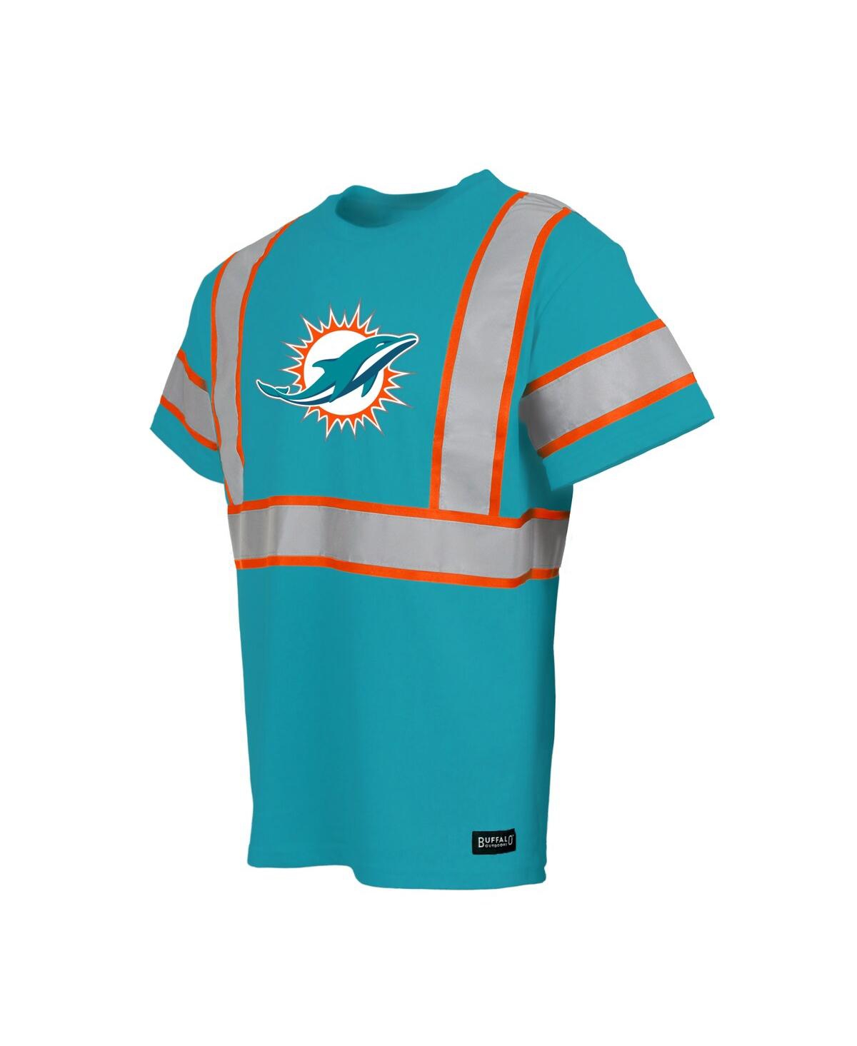 Buffalo Outdoors Men's Aqua Miami Dolphins Safety Heavyweight T-shirt In Blue