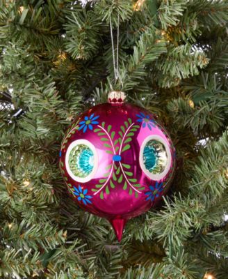 Merry Magic Red Reflector Ball Ornament, Macy's Exclusive