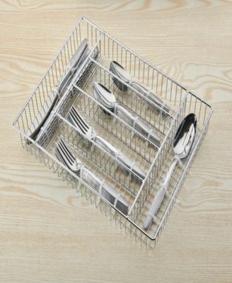 Anona 42-Pc. Flatware Set with Wire Caddy, Service for 8