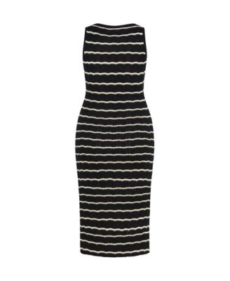 Plus Size Crochet Stripe Dress