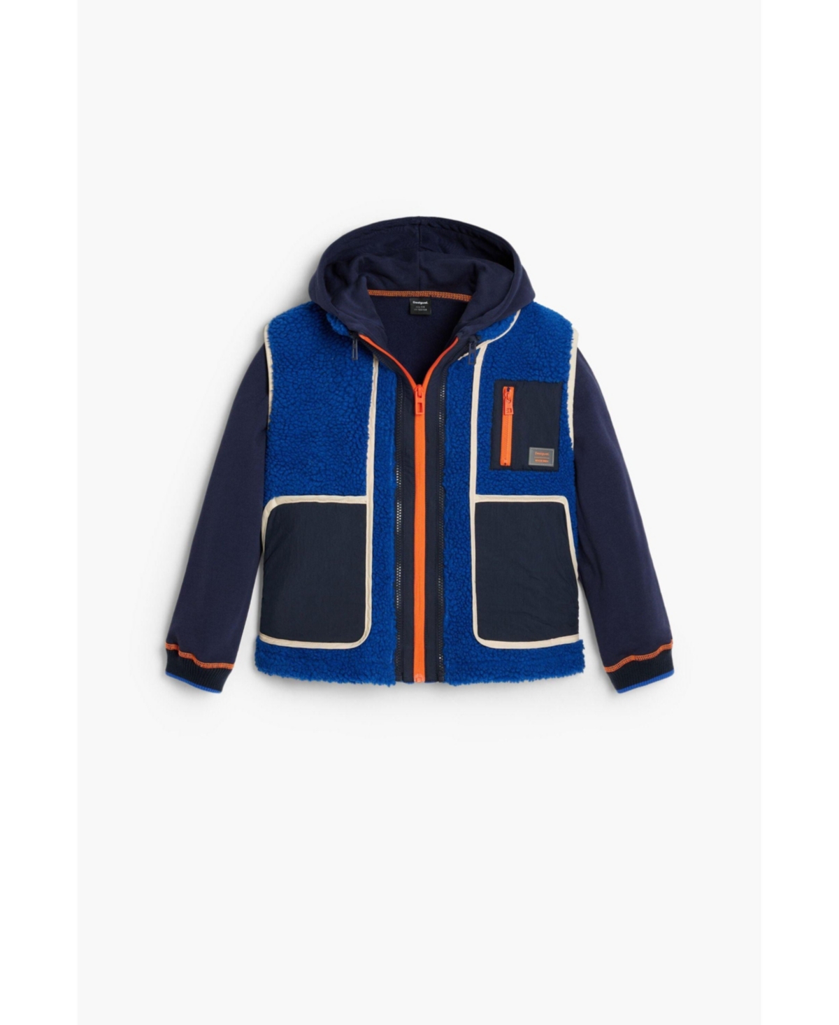 Desigual Boys Boys's Detachable Shearling Jacket In Blue