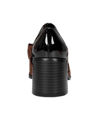 Women's Korrar Bow Stacked Block Heel Loafers