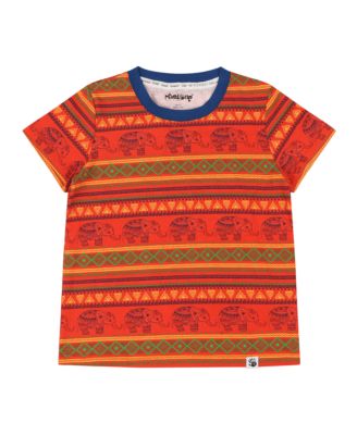 Mixed Up Clothing Kids Suave Print Short Sleeve T-Shirt - Jacquard stripe