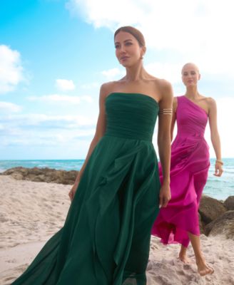 Petite Sleeveless Organza Ball Gown