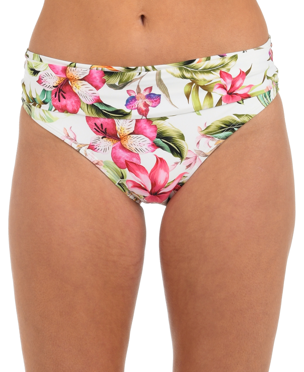 La Blanca Women's Polynesian Shirred Band Hipster Bottoms In Multi