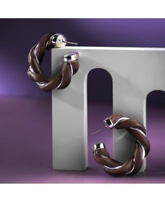 Women's Rope Hoop Earrings