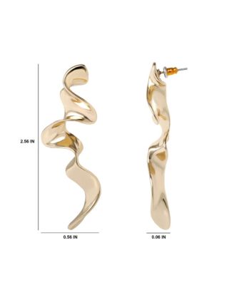 Wavy Statement Drop Earrings