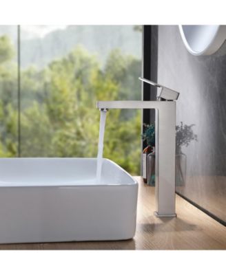 Single Hole Single Handle Bathroom Vessel Sink Faucet With Supply Hose