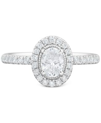 Diamond Oval Halo Bridal Ring Set (1 ct. t.w.) in 14k White Gold
