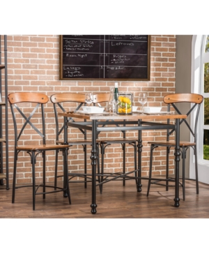 Furniture Shilo Wood & Metal 5-pc. Pub Set In Brown