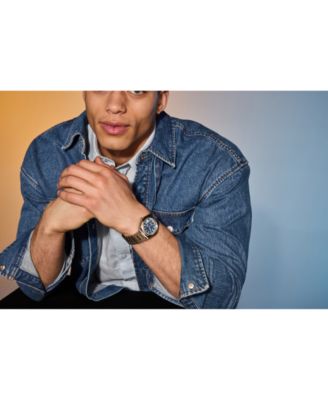 Eco-Drive Men's Marvel Fantastic Four Zenshin Silver-Tone Super Titanium Bracelet Watch 40mm Gift Set