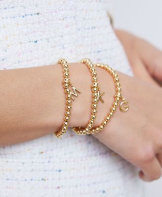 Gold Plated Makenna Initial Bracelet