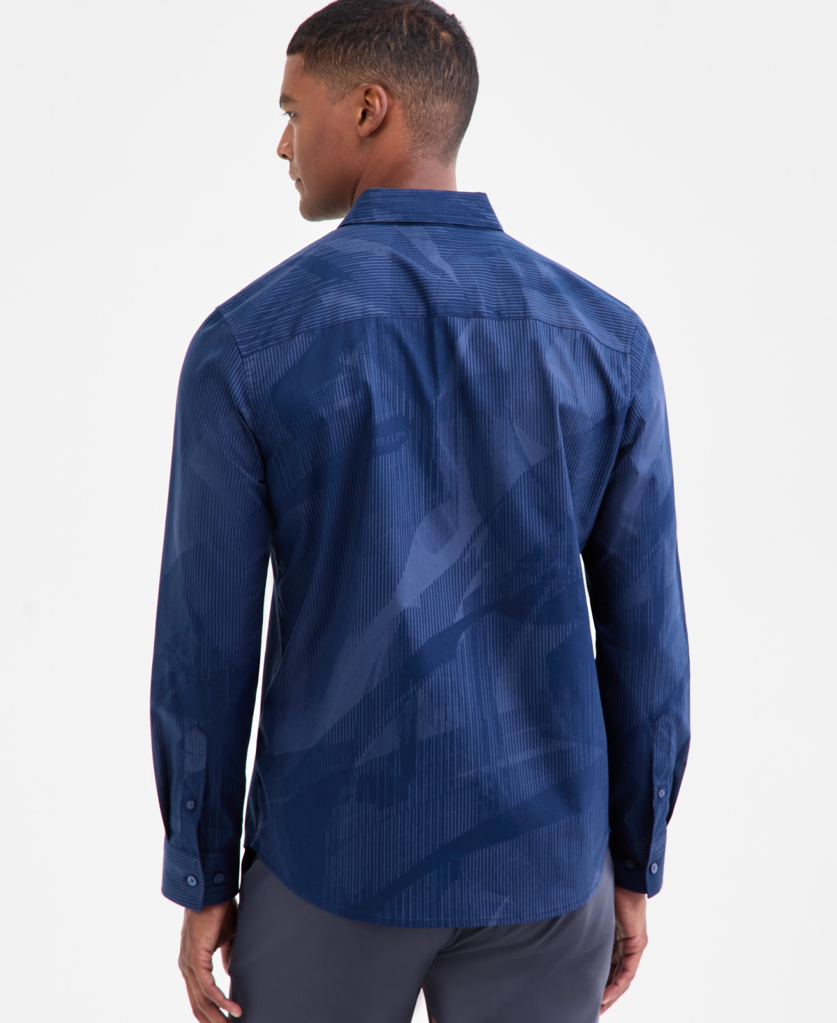 Alfani Men's Interstellar Patterned Shirt, Macy's Exclusive In Blue