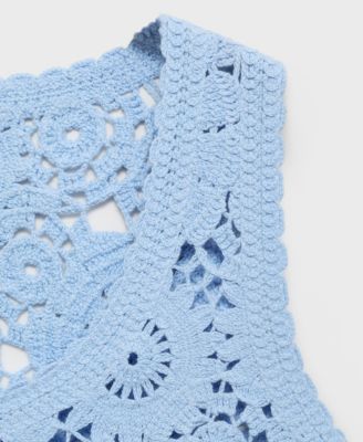 Women's Flowers Crochet Top