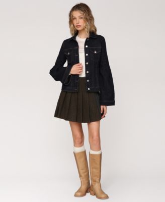 Women's Flare-Sleeve Denim Trucker Jacket