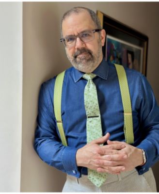 Men's Nohea Palm Tree Linen Blend Novelty Necktie