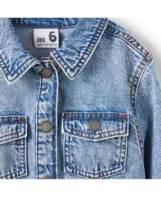 Little Girls Little/Big Sasha Long Sleeve Denim Shirt Dress