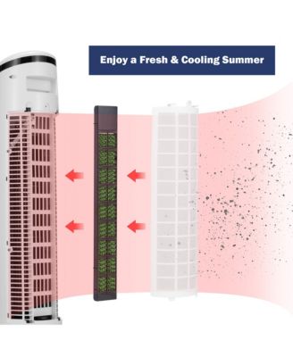 3-In-1 Evaporative Air Cooler 41'' Portable Tower Fan Humidifier