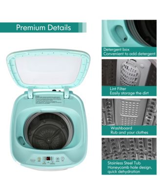 8lbs Portable Fully Automatic Washing Machine W/ Drain Pump