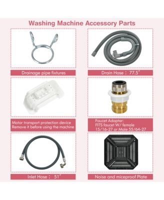 8lbs Portable Fully Automatic Washing Machine W/ Drain Pump