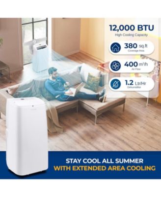 Portable Air Conditioner - Compact Home AC Cooling Unit with Built-in Dehumidifier & Fan Modes, Includes Window Mount Kit (12,000 BTU)