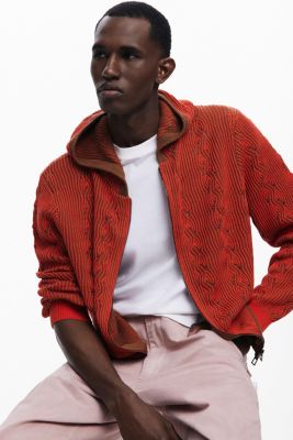 Men's Zip-knit sweater