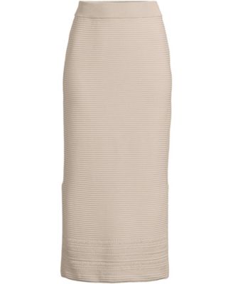 Women's Cotton Pointelle Sweater Maxi Skirt - Set Bottom