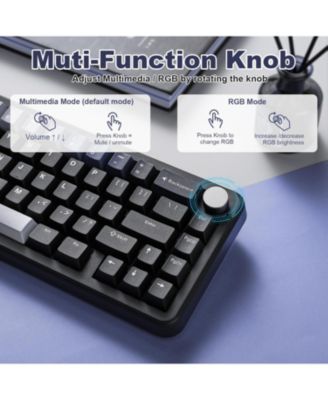 B68 Wireless Mechanical Keyboard,Tri-Mode BT5.0/2.4GHz/USB-C,Cute PBT Keycaps,Hot Swappable Creamy Typing Gasket (Cocoa Cream V2 Switch)