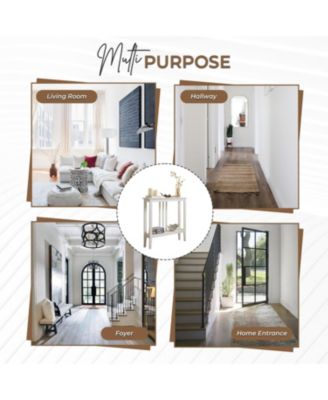 Entryway Table - Narrow Console Table - Console Table with Storage - Wood Console Tables for Entryway