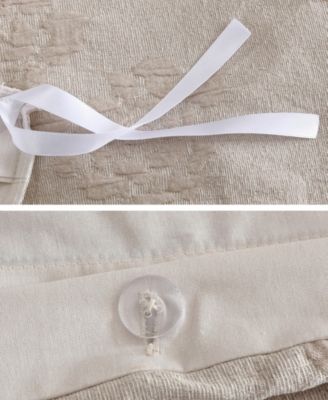 Roses Cotton Jacquard 3-Pc. Duvet Cover Set, King