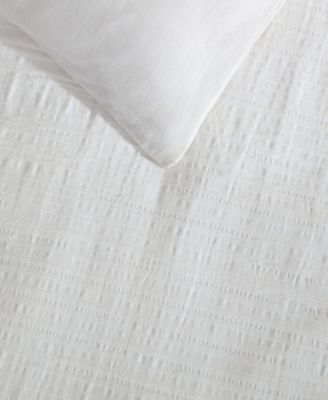 Bark Texture Cotton Jacquard 3-Pc. Duvet Cover Set, Queen