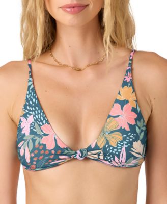 O'Neill - Women's Mila Floral Pismo Knot-Front Bikini Top