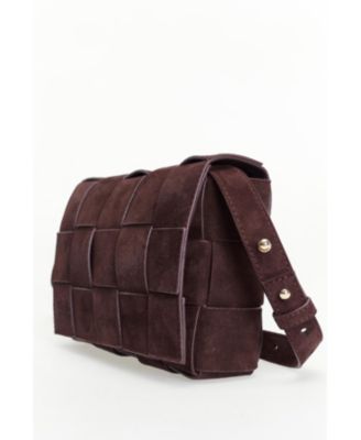 Women's Woven Suede Shoulder Bag, Created for Macy's