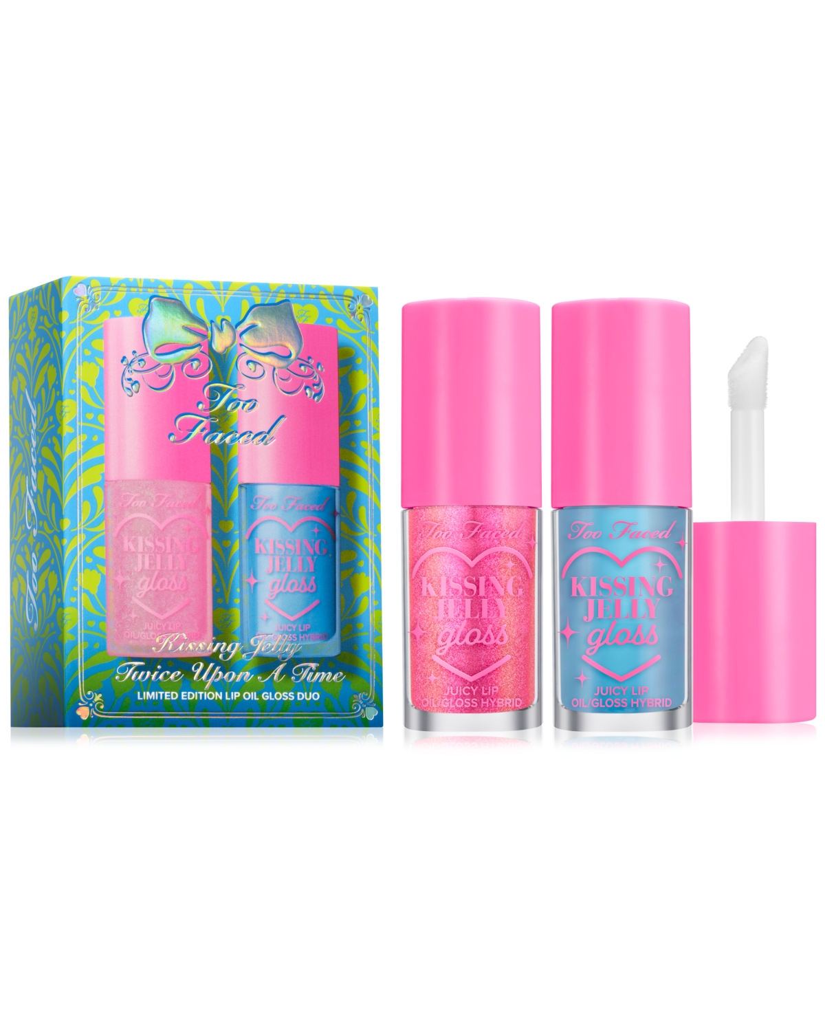 Too Faced 2-pc. Kissing Jelly Twice Upon A Time Limited-edition Lip Oil Gloss Set In Transparent