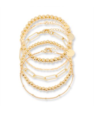 Gold Plated Makenna Chain Bracelet Set