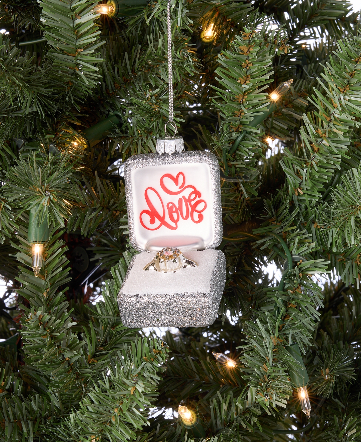 Holiday Lane Our First Wedding Ring In Box Ornament, Macy's Exclusive In Multi